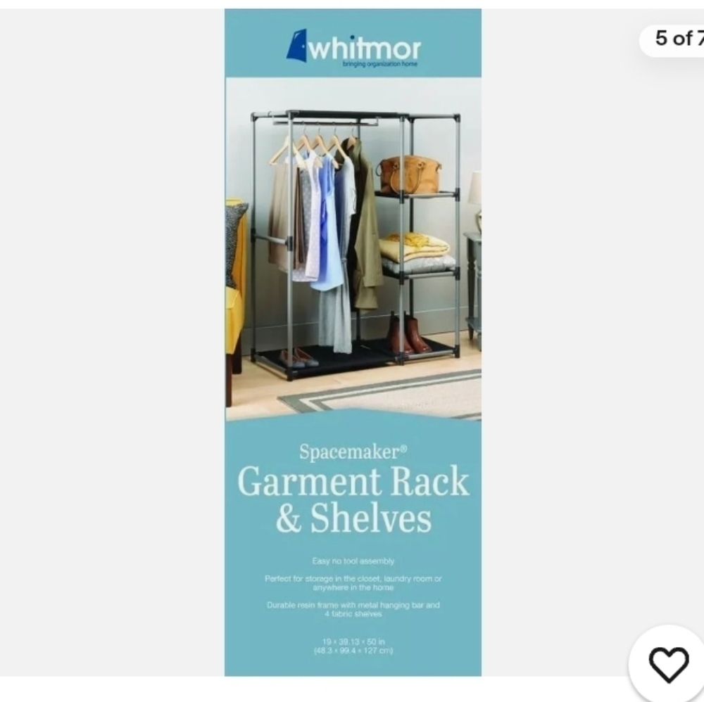 > Whitmor Black and Gray Storage Organizer plastic and fabric